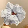 Goma de pelo Retro Francesa de Satén Estilo Pintura al Óleo Accesorio para el Cabello Elegante Banda Elástica para Cola de Caballo Baja Bufanda Cuadrada Accesorio Elegante para el Cabello Otoño/Invierno