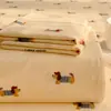 Sábana Bajera Ajustable de Gasa de Doble Capa Funda Pieza Única 2025 Nuevo Verano Dormitorio Individual No Algodón Sábanas de Algodón Puro Protector de Colchón