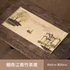 Esterilla de Té Tejida de Bambú, Paño de Té de Bambú, Juego de Caminos de Mesa Aislantes de Calor de Estilo Japonés de Alta Gama, Mantel de Estilo Chino Nuevo, Retro Inspirado en el Zen