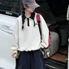 Conjunto de moletom para meninas 2026 nova moda outono casual estilo coreano para crianças de meia-idade e grandes, conjunto moderno de duas peças para estudantes do ensino médio