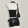 Transfronterizo ins verano nuevo moda europea y americana gótica personalidad calle Y2K corte ajustado chica atractiva cuello en V camiseta sin mangas ropa de mujer