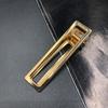 Nuevo accesorio para el cabello estilo coreano vintage sencillo que combina con todo, pinza de pico de pato de una palabra, pinza para el cabello de metal cepillado de estilo frío para celebridades de Internet.