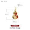 Colgante de gota pequeña con salsa étnica de rima antigua de Guofeng, material para colgante, pulsera de bricolaje hecha a mano, accesorios de esmalte