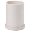 Maceta Cilíndrica Alta Arcilla Cruda Lisa Transpirable Absorbente de Agua Porcelana Plantas Verdes Flores Nórdico Simple Bricolaje Pintado a Mano