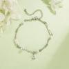 Pulsera de metal plisado con circonita de gota de agua y costuras de perlas de imitación para mujer, diseño de nicho de otoño, estilo hip hop cool, pulsera para chica hot