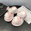 Zapatos de cueva con suela gruesa y dibujos animados para mujer, de verano, combinables, a la moda, antideslizantes, para playa y en la playa.