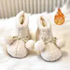 Zapatos de invierno para niñas, con suela antideslizante, plantilla suave y forro de felpa para abrigar, perfectos para usar en interiores