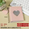Estilo Minimalista Porta Tarjetas de 3 Pulgadas con Un Bolsillo Álbum de Fotos en Forma de Corazón de Piel Sintética de 3 Pulgadas para Estudiantes para Guardar Tarjetas de Ídolos