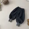 [Forro Polar y Engrosamiento] Pantalones Deportivos Estilo Coreano para Niños y Niñas en Otoño e Invierno, Modelo Nuevo con Puños, Modernos y a la Moda