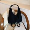 Bolsa de viagem de grande capacidade feminina 2025 nova cor sólida retrô moda bolsa de ombro estilo coreano nicho bolsa tote all-match