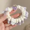Goma para el pelo satinada floral Maillard para mujer, alta elasticidad, liga para el pelo duradera que no daña el cabello, accesorio elástico para el pelo