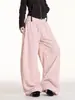 Pantalones de pierna ancha con estampado integral de estrellas y lunares estilo americano para mujer, holgados, adelgazantes, versátiles, sensación perezosa y relajada, Pantalones casuales tipo cimitarra de baile