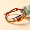 Festival del Bote del Dragón Cuerda Roja Colorida Pulsera de Reencarnación Estilo Tíbet Atrapasueños Tejido a Mano DIY Cuerda al por Mayor