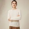 Suéter de cachemira para mujer, 100% cachemira pura, otoño e invierno, nuevo, cuello redondo, ropa de primera línea, suéter de punto de manga larga, venta al por mayor