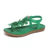 Sandálias de Comércio Exterior Novo Estilo 2025 Primavera e Verão Sapatos Femininos Sandálias Cor Pura Chinelos Rasteirinhas Sandálias Femininas Sandálias Tamanho Grande para Mulheres