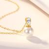 Francês Sterling Prata Nicho Colar Água Gota Colar Pérola Mulheres Moda Luz Luxo Simples Clavícula Cadeia Nicho Atacado