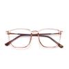 Gafas unisex TR90 con montura cuadrada y lentes planas, antiluz azul, venta al por mayor, 23181