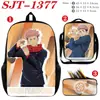 Mochila Periférica de Anime Jujutsu Kaisen Set de Tres Piezas Gojo Satoru Yuji Itadori Fushiguro Megumi Douji Sukuna Bidimensional