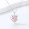 Cadena para Clavícula de Corazón de Dos Colores Romántica de Nuevo Producto Transfronterizo Diseño de Nicho Lujo Accesible de Gama Alta Colgante de Collar de Corazón para Novia