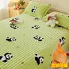 Sábana de Cama de Terciopelo de Leche de Invierno Más Terciopelo Manta de Coral Fleece Franela Pieza Única Funda de Edredón de Felpa Invierno Engrosado Cálido Antideslizante