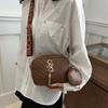 Bolso de Hombro Ancho con Estampado de Letras Artísticas Estilo Coreano para Mujer, Bolso de Cámara Primavera 2025, Bolso Cruzado Ins, Bolso Cuadrado Pequeño