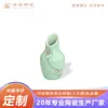 Vaso de Cerâmica Jingdezhen Zen Irregular Boca Inclinada Celadon Personalizado Hall Pátio Fundo Decorativo Arranjador de Flores