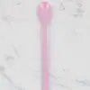 En Stock cuchara para mezclar agua con azúcar para niños grado alimenticio FDA color caramelo melamina tienda de té con leche postre cuchara de mango largo
