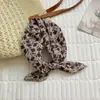 Primavera y Otoño Nuevo Lazo para el Cabello Pañuelo de Seda Cinturón para el Cabello Moda Nicho Retro Americana Flor de Anacardo Pequeño Cuadrado Accesorios para el Cabello Verano para Mujer