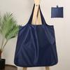 Bolsa de compras plegable de tela Oxford impermeable, fabricante de bolsas de hombro de gran capacidad para supermercado, bolsa de almacenamiento de color sólido, bolsa plegable ecológica