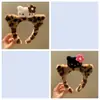 Tiara Fofa de Pelúcia com Estampa de Leopardo, Alto Valor Estético, Tiara de Gatinho Exquisita para Lavar o Rosto, Maquiagem e Higiene Pessoal, Novo Modelo 2026
