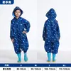 Macacão de Chuva Infantil, Proteção Completa Contra Chuva, Calça de Chuva, Poliéster, Estampado de Bolinhas, Botões de Pressão Plásticos, Punhos Elásticos