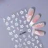 Pegatinas de Uñas Artísticas con Estampado de Mariposas y Flores de Colores Transfronterizas, Flores de Cinco Pétalos con Gradiente 3D, Pegatinas de Uñas DIY Modelo HG