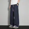 Calça casual de softshell Dopamine para atividades ao ar livre para casais, corte reto, afina a silhueta, versátil, marca nova e da moda de outono, calça estilosa com patchwork