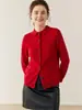 Nuevo Suéter de Cachemira Pura para Mujer Otoño/Invierno 2026 con Cuello de Camisa, Cárdigan Ajustado, Abrigo Cálido, Ropa de Punto, Elegante y Sencillo