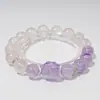 [Contas de Vidro Doces] Pulseira de Cristal Natural Lavanda de Alta Qualidade para Mulheres, Pulseira Fashion Clareadora Pó de Gelo Atacado