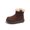 Botas de nieve para niños con forro polar, nuevo estilo invierno 2026, botines cortos gruesos y cálidos para niñas, versátiles y cómodos con suelas suaves, botas de algodón de doble capa