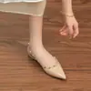 Jingang Yy38018 Zapatos Planos de Punta Fina con Plataforma Interna y Boca Baja 2025 Nuevos Zapatos Elegantes Versátiles para Mujer Primavera y Otoño
