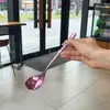 Cuchara de Titanio Puro para Uso Doméstico, Grado Alimenticio, Mango Largo, Cuchara Redonda Grande, Código de Color Individual, Cuchara de Mesa, Cuchara para Sopa, Cuchara para Sopa Portátil