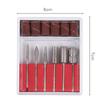 Kit de 6 peças de cabeça de lixar para unhas conjunto de lixa de cinta para unhas broca elétrica para unhas máquina de polir conjunto de manicure