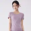 Conjunto Respirável para Yoga com Painéis de Tela, Shorts Esportivos de Secagem Rápida com Manga Curta e Bolsos, Conjunto Fitness para Pilates