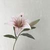 Simulación de lirio, una flor, un brote, ramo de lirios individuales, decoración de hotel para bodas, adornos, flores falsas al por mayor