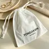 Bolsa de Algodón con Cordón de Caña Delgada Bolsa con Cordón de Textura de Algodón y Lino para Joyería Accesorios Perlas Adornos de Plata Artículos de Juego Cultural Bolsa Pequeña de Tela