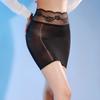Sexy Underwear Sexy Tight Oil Bright Hip Skirt Perspectiva Apaixonada Livre de Tentação plus size Saia de Seda Preta Pura