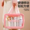 Bolsa Cosmética Pu Fosca Impermeável Bolsa de Banho e Higiene Pessoal Bolsa de Viagem Saco de Armazenamento de Grande Capacidade Bolsa de Mão Transparente em Pvc
