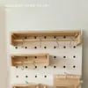Accesorios para Tablero Perforado de Madera Maciza Estante Universal de Agujero Redondo Gancho de Madera Caja de Almacenamiento para Fósforos Palo de Madera Estante