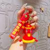 Llavero con forma de serpiente Guochao Xiaofu original de 2025, pequeño regalo, colgante de muñeca, mascota del año de la serpiente, adornos colgantes.