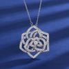 Collar de lujo con microincrustaciones de diamantes y circonitas, estilo europeo y americano, con flor de rosa, cadena de clavícula para mujer, estilo Shake, venta en vivo.