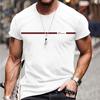 Top de verão Camiseta masculina de gola redonda de meia manga Camisa de base fina na moda Manga curta Masculina impressa em 3D Top casual