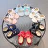 Zapatos de princesa de estilo coreano para niña, de una sola capa, con lazo, bonitos y multiusos, de cuero, para baile, primavera y otoño, 2024