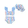 0-6,6-12M,12-18M,18-24M,2-3A conjunto de tres piezas de gorro dividido para niños